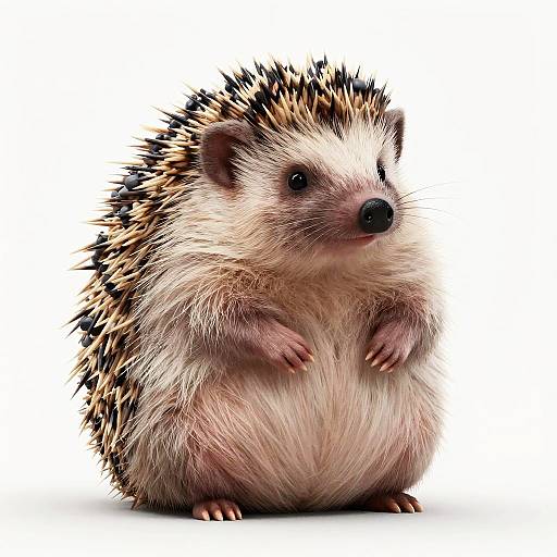 Charming Plump Hedgehog Portrait