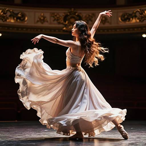 Ombre Hairstyle on Dancing Female