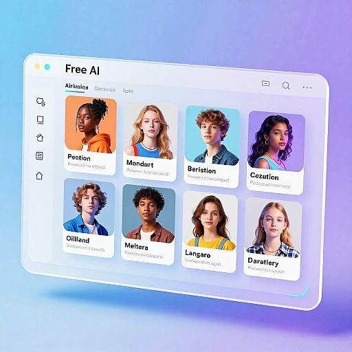 Futuristic AI Art Interface