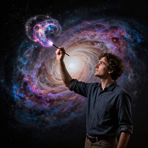 Mathematician Painting Fractal Theorems