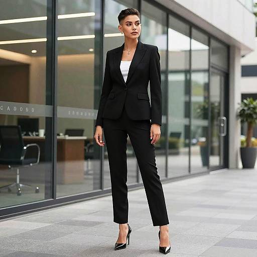 Female Executive with Skin Fade Hairstyle