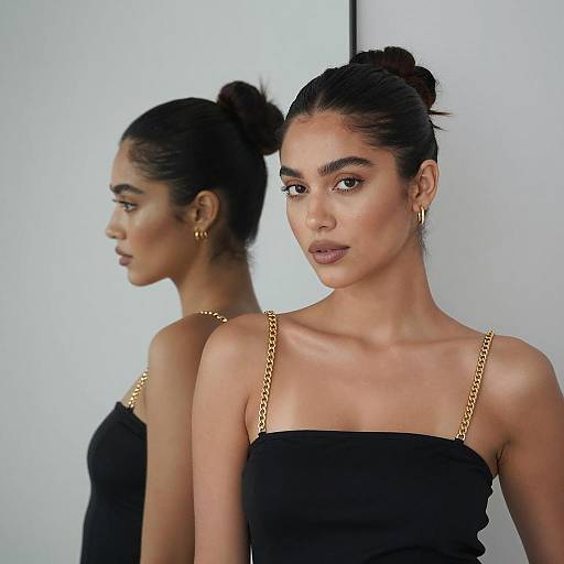 Elegant Reflection of a Stylish Woman