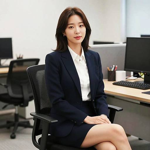 Korean Female in Office Attire