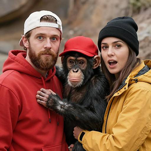 Whimsical Outdoor Scene with Friends