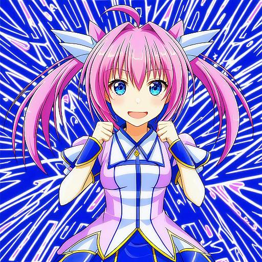 Illustration of Caro ru lushe, lyrical nanoha in the style of Chaki (teasets)