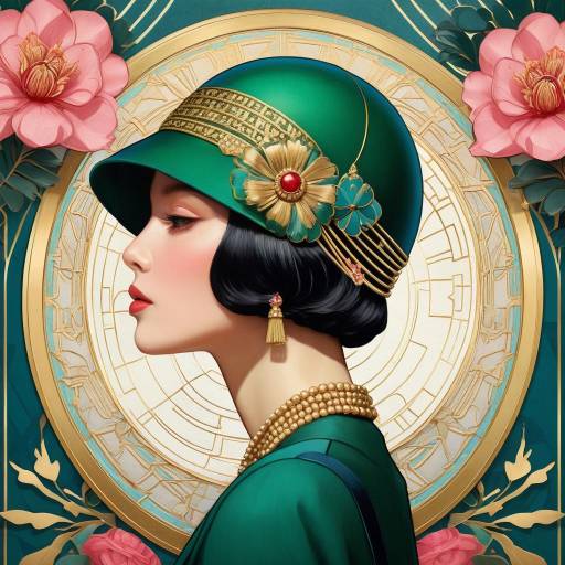 Elegant Art Deco Portrait of a Woman