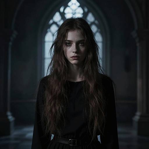 Moody Gothic Portrait of Young Woman