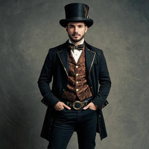 Stylish Steampunk Man Costume Portrait
