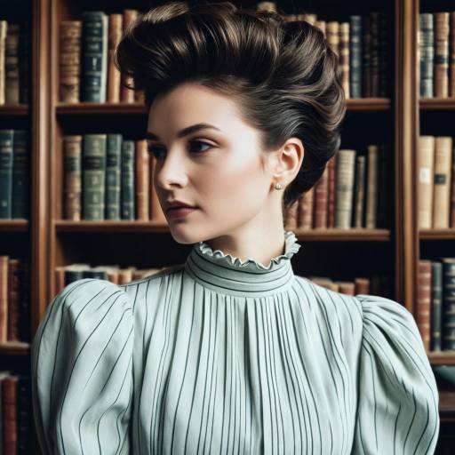 Elegant Wavy Quiff in Historic Library