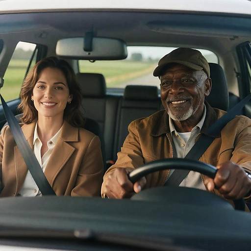 Joyful Drive Through Countryside