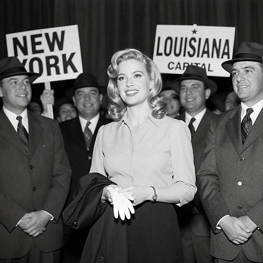 Vintage Smiling Woman in Black and White