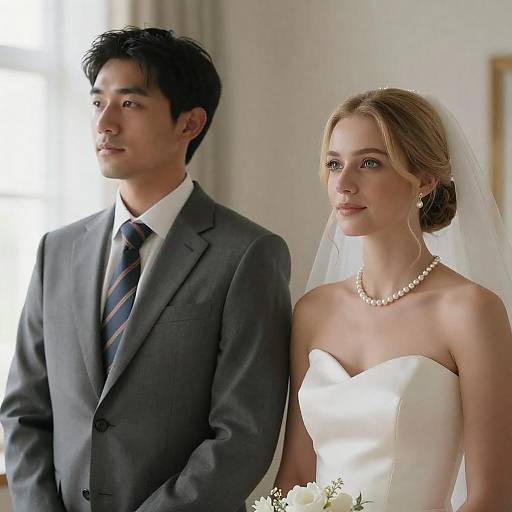 Elegant Wedding Portrait in Soft Light