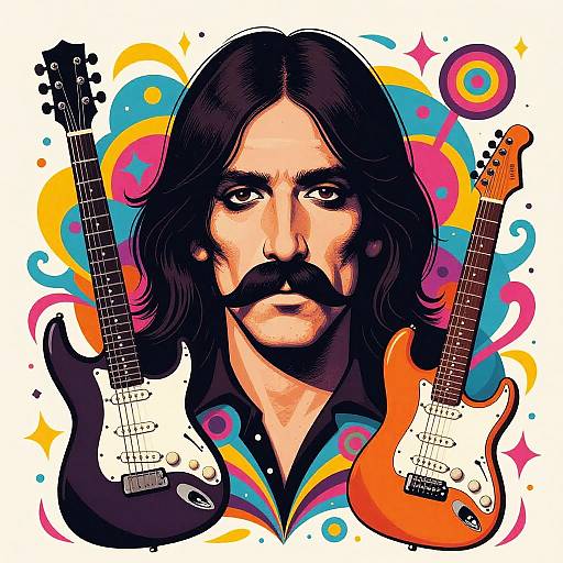 Psychedelic Frank Zappa Rock Poster