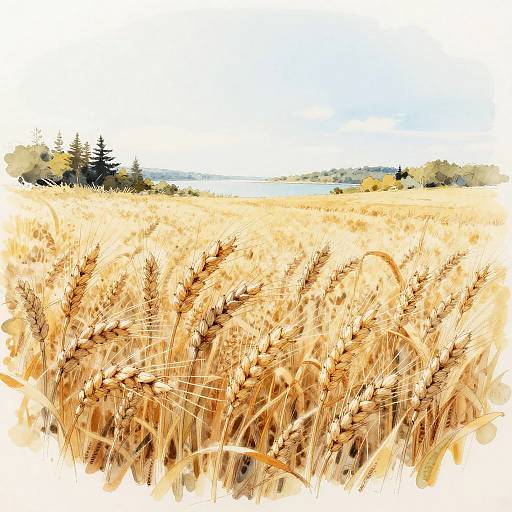 Secluded Cove in Golden Wheat Fields