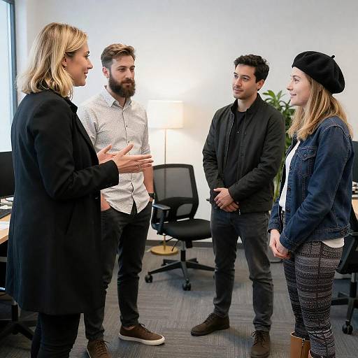 Casual Office Interaction Among Four People