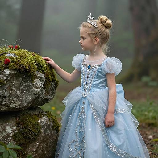 Enchanted Princess in Misty Forest