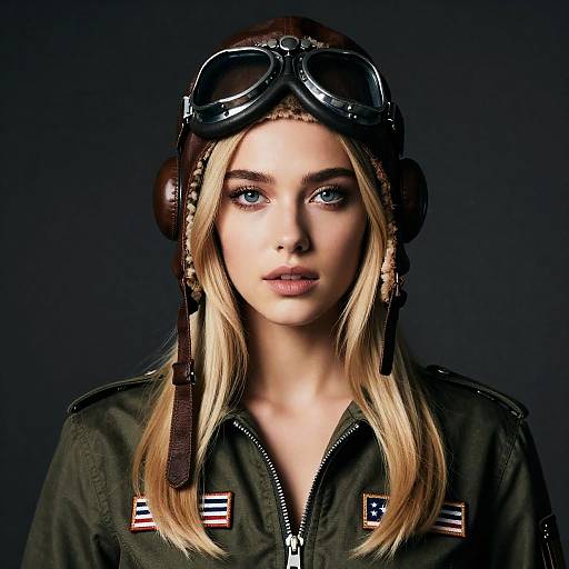 Cinematic WWII Female Pilot Portrait