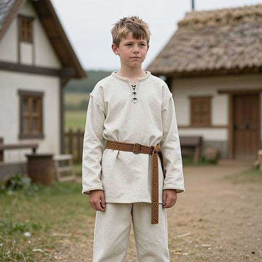 Medieval Boy's Tunic and Hose Outfit