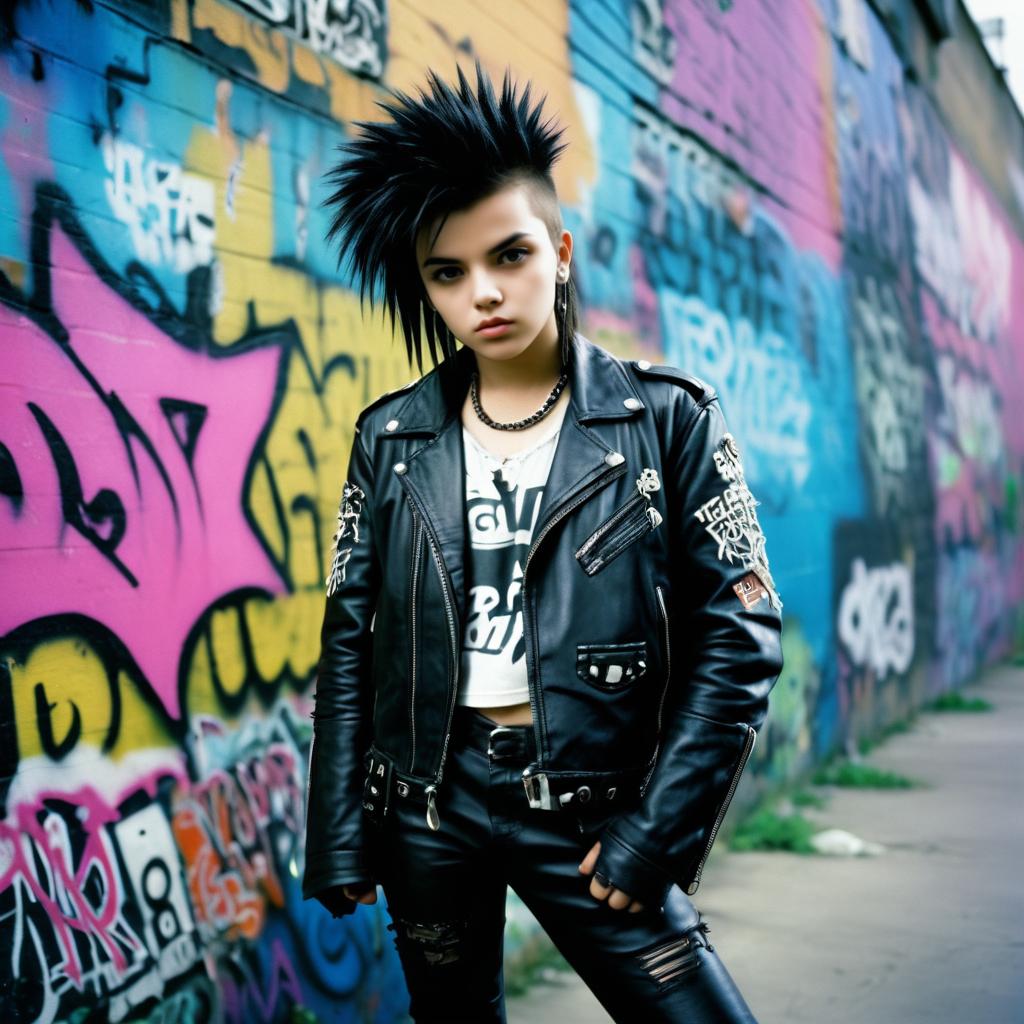 Contemplative Teenage Punk Rocker Portrait