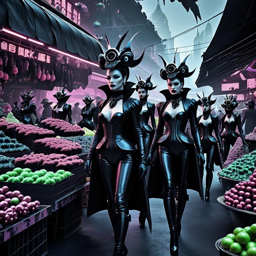 Tough Alien Chicks in Noir Market