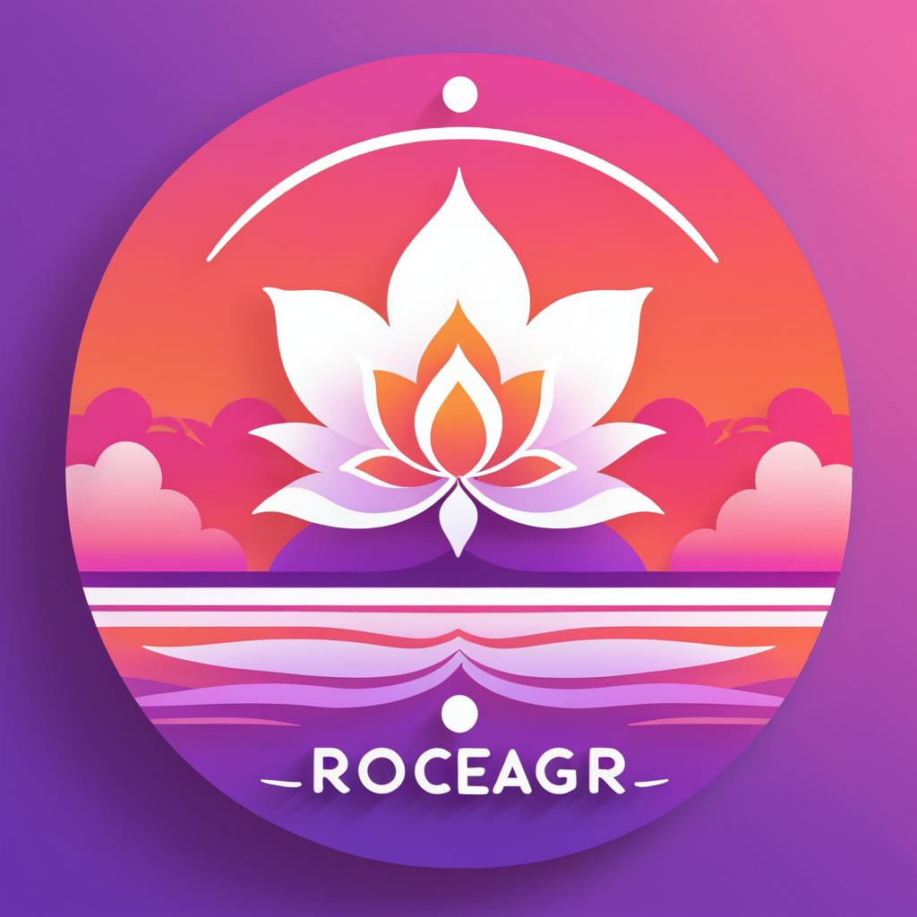 Tranquil Yoga Badge Logo Design