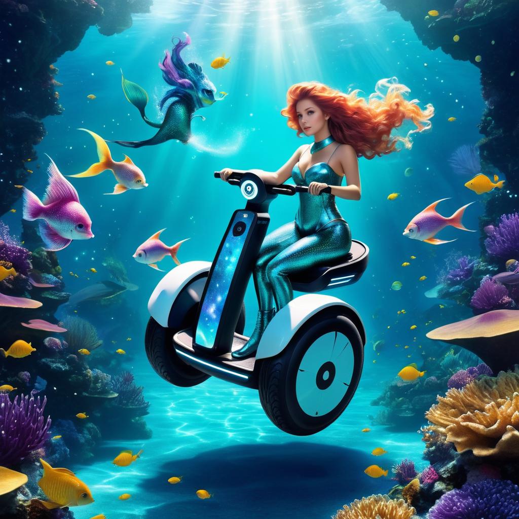 Galactic Merfolk Adventure on Magical Segway