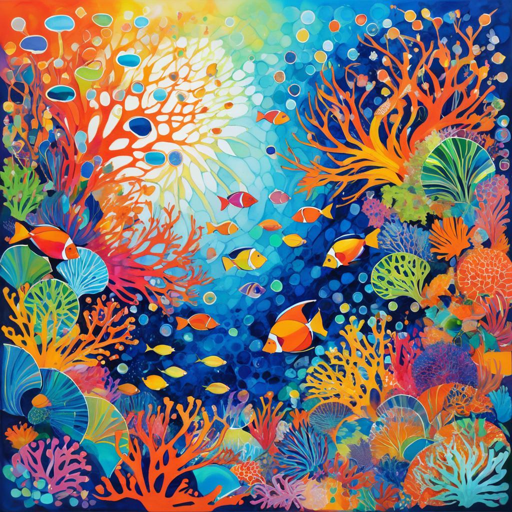 Dynamic Coral Reef Ecosystem Art