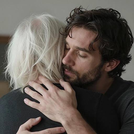 Emotional Hug Between Two People