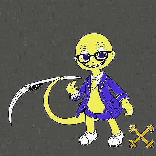 Illustration of Alphys, undertale in the style of Unagi (kobucha blaster)