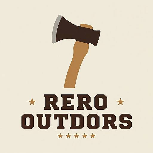 Retro Camping Axe Outdoors Logo