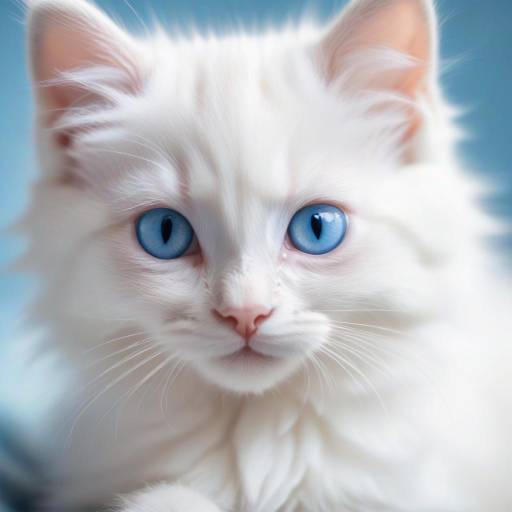 Adorable Portrait of a Fluffy Kitten