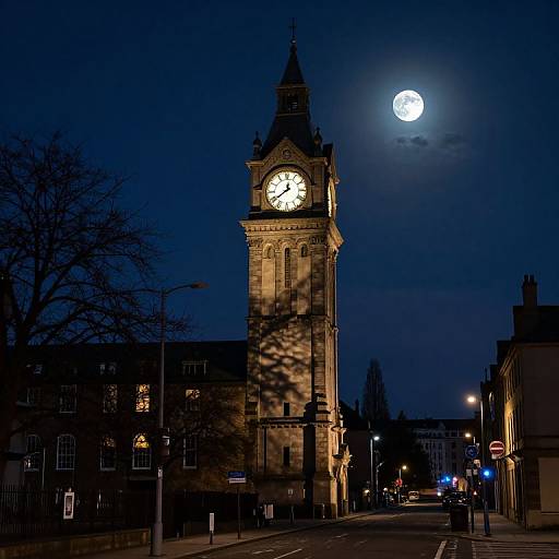 Ethereal Clock Tower Nightscape