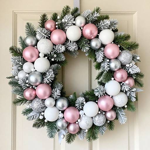 Shabby Chic Pastel Christmas Wreath