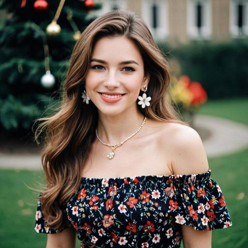 Festive Outdoor Attire with Floral Print