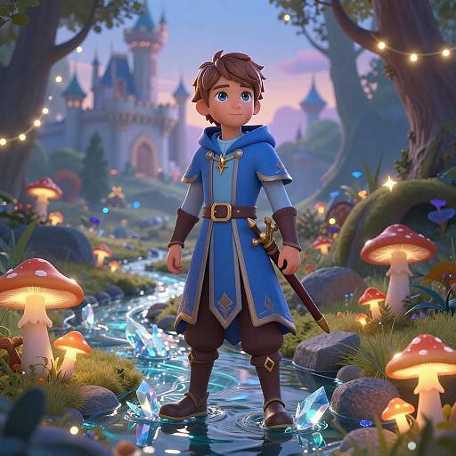 Enchanted Forest Wizard Illustration