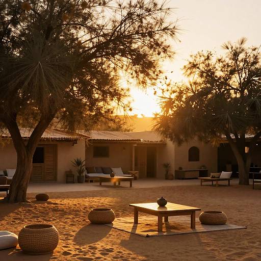 Desert Oasis at Golden Hour