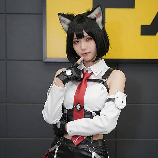 Futuristic Asian Woman Cosplay Portrait