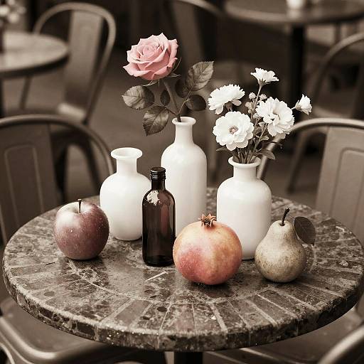 Vintage Sepia Cafe Still Life