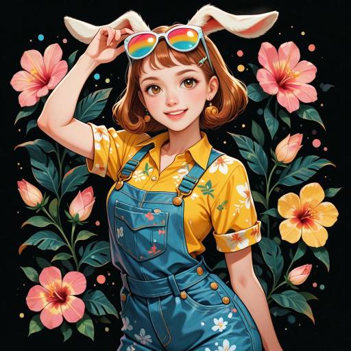Playful Anthropomorphic Rabbit Cowboy Shot Playful Anthropomorphic Rabbit Cowboy Shot