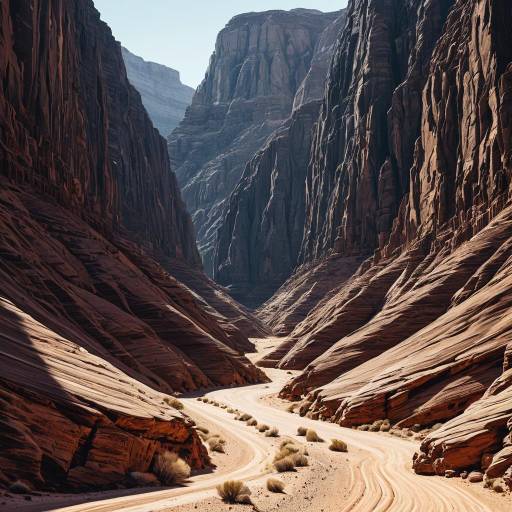 Craggy Desert Canyon Pathway