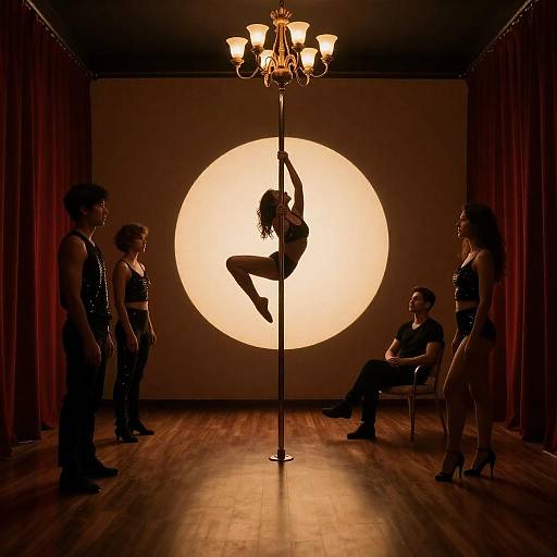 Intimate Nightclub Scene with Dancer