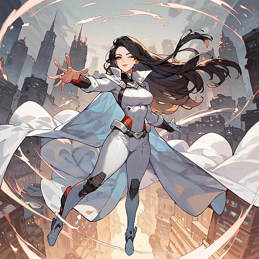 Quantum Guardian in White Bodysuit