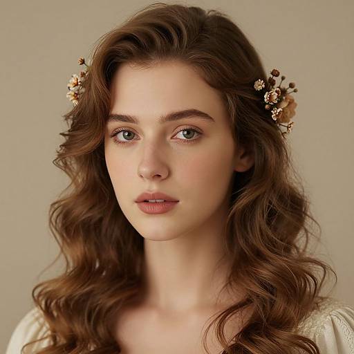 Vintage-Inspired Elegant Woman Portrait