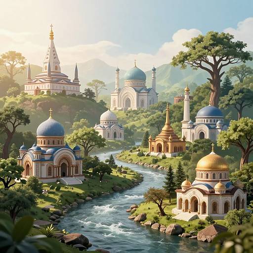 Serene Multifaith Nature Landscape