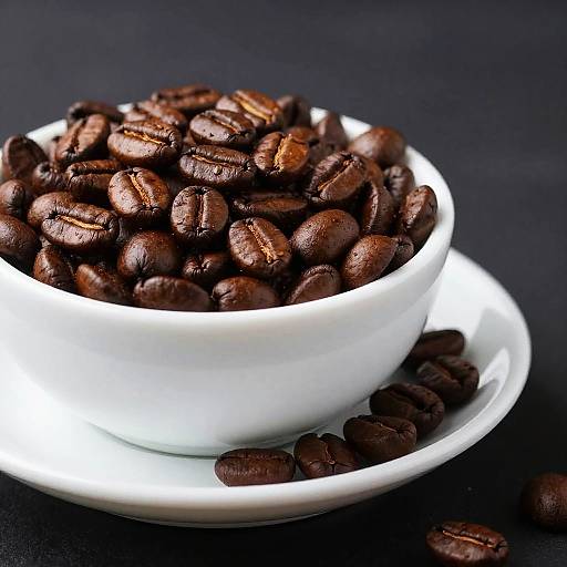 Ceramic Bowl of Roasted Coffee Beans