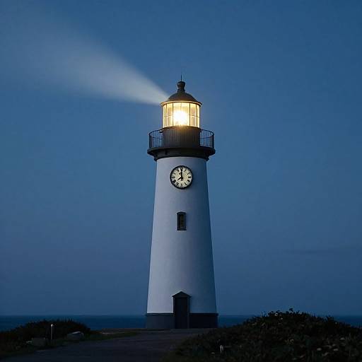 Lighthouse Illuminating Timeless Sky