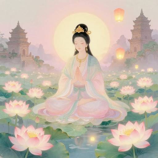 Megami in Tranquil Celestial Garden