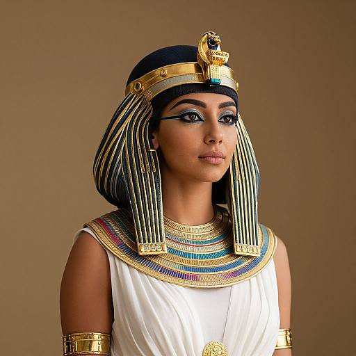 Ancient Egyptian Woman Costume Close-Up