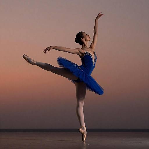 Terracotta Sunset Ballerina Mural Portrait