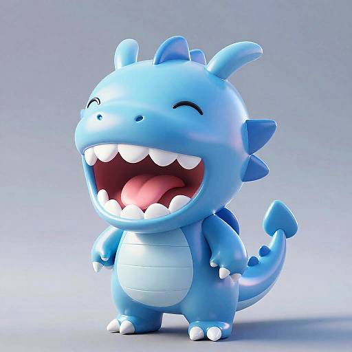 Iridescent Blue Plushie Dragon